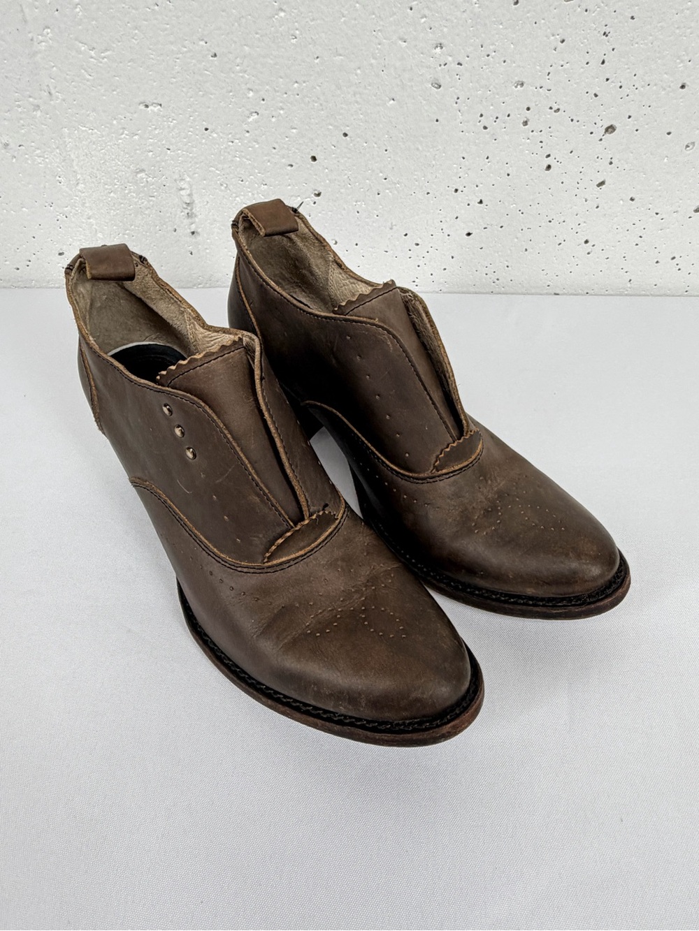 FreeBird Women’s Size 8 Sadie Brown Distressed Leather Ankle Boots Booties